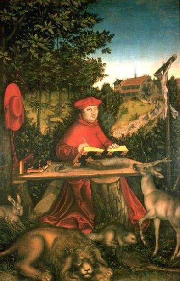 Lucas  Cranach Cranach lucas der aeltere kardinal albrecht von brandenburg. china oil painting image